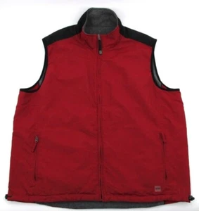 Vintage IZOD XFG Reversible Fleece Vest XXL Red Gray PerformX Zip Up Outdoor Y2K - Picture 1 of 13