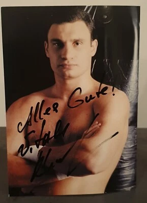 Autogramm Vitali Klitschko original signiert – 10x15cm, WBO Weltmeister  1999 - Bild 1 von 4
