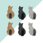 6Pcs Cat Coat Wall Hooks Adhesive Stainless Steel Holders
