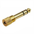 Headphone Adapter Small to Big 3.5mm to 6.35mm 1/4 Inch Jack Audio Adaptor Gold