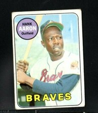 1455* 1969 Topps # 100 Hank Aaron VG