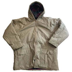 Sailmaker Womens Plus Sz XL Rain Jacket tan Full Zip Water Resistant Hood Lined - Picture 1 of 10