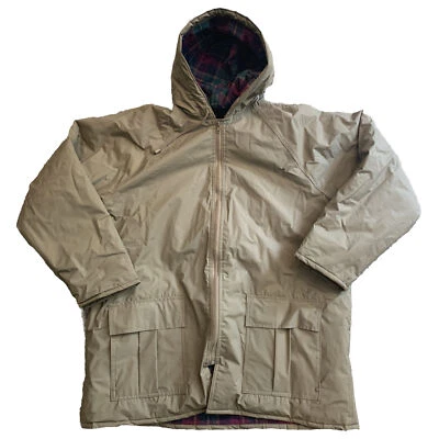 Sailmaker Womens Plus Sz XL Rain Jacket tan Full Zip Water Resistant Hood Lined - Image 1 of 4