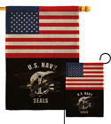 US Navy Seals Burlap Garden Flag Armed Forces Small Gift Yard House Banner