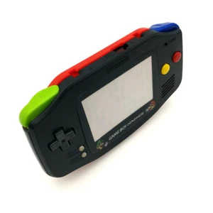 Black & Red Housing Shell Mix Color Buttons for Game Boy Advance - Picture 1 of 7