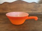 Vintage Fire King Flame Orange 10 Oz Handled Soup Cup Mug Bowl 