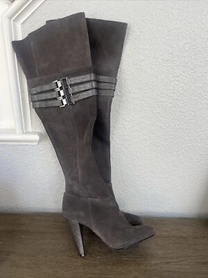 Calvin Klein Suede Grey Tall Boots Size 6   — 第 1/4 张图片