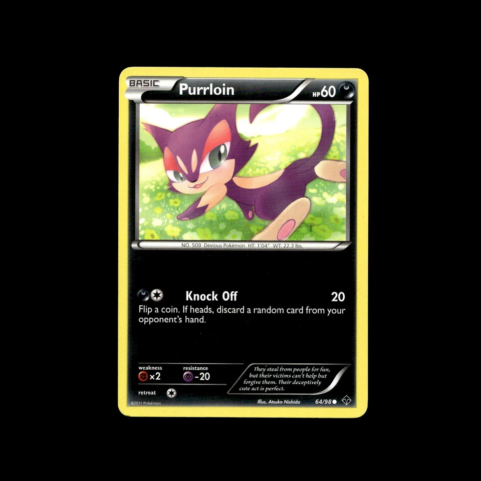 Cat Pokemon Cards! Meowth Persian Litten Meowscarada Skitty Purrloin Holo Card! - Image 1 of 1
