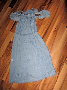 * Kleid * Gr. 146 152 * Y.F.K. * Jeansoptik * Mädchen * Cold shoulder * blau - Bild 1 von 2