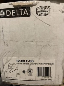 Delta Faucet B510LF-SS Foundations Single Handle Bathroom Faucet, Stainless - Picture 1 of 5