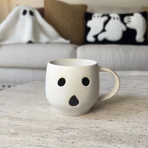 Pottery Barn Figural Ghost Stoneware Mug Ghost Boo Halloween Mug - Picture 1 of 10