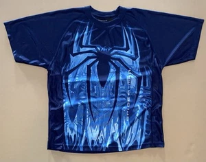 Official Vintage Spider-Man 2 Movie Marvel Comics Jersey Shirt Mens XL Blue 2004 - Picture 1 of 8