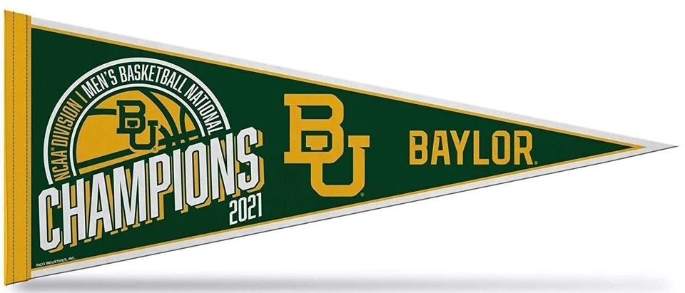 Baylor University Bears 2021 Champions Soft Felt Pennant, 12x30 Inch - Image 1 of 1