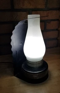 Vintage West Bend Electric Wall Sconce Lamp w/Reflector Frosted White Chimney - Picture 1 of 23
