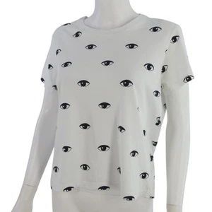 Kenzo T Shirt Eye Print All Over White Multi Eye Monogram Iconic size L Slim Fit - Picture 1 of 18
