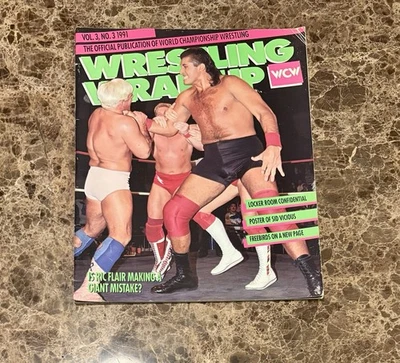 NWA WCW Wrestling Wrap Up Vol 3 #3 1991 Programa WWE WWF JCP Flair Sting Program Foto 1 de 4
