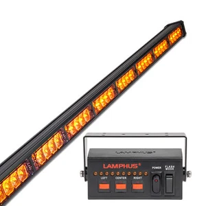 SolarBlast 38" 32W Amber Flashing LED Traffic Advisor Light Bar for Tow Truck - Foto 1 di 9