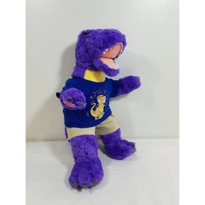 Build A Bear Large Purple T-Rex Dinosaur Plush Stuffed Animal Shirt Shorts - Picture 1 of 7