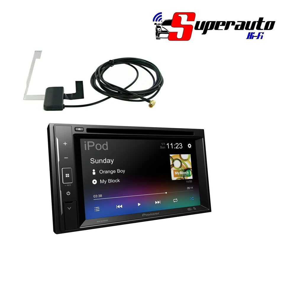 PIONEER AVH-A240DAB Autoradio Monitor 6,2" CD DVD BT MP3 DAB+ Weblink ANTENNA - Immagine 1 di 1