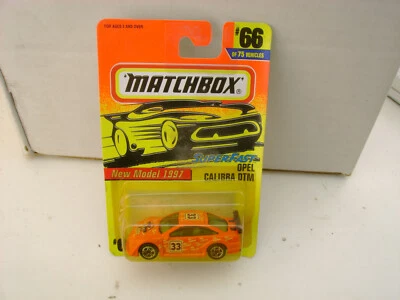 1996 MATCHBOX SUPERFAST #66 OPEL CALIBRA DTM WORLD CUP RALLY CAR NEW ON CARD - Image 1 of 3