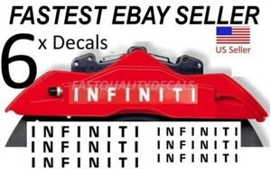 6 x Calcomanías de pinza de freno para pegatina INFINITI - Alta temperatura - Opciones de color - RÁPIDO - Imagen 1 de 9