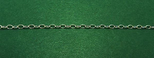 2.4 x 4MM CORRUGATED OVAL CABLE OXIDIZED STERLING SILVER CHAIN BY FOOT 038 OS - Picture 1 of 1