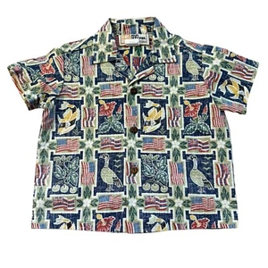 Reyn Spooner 2014 4th of July Hawaiian Button-Up Shirt Sz 2T Kids - Picture 1 of 3