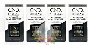 Pack 4 of CND Shellac No-Wipe+ Top Coat .25 fl. oz/ 7.5 mL New Product 2023