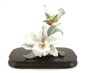 Figura Lefton Colibrí Orquídea 05921 Firmada Geo. Z. Lefton on Stand 1987 - Imagen 1 de 10