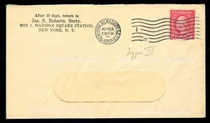 MOMEN: US STAMPS #488 PRIMO USO DOCUMENTATO SU COPERTINA APS CERT - Foto 1 di 3