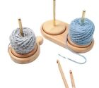 Wooden Yarn Holder Spinning Knitting Tool Beginner Crochet Accessories Stand New
