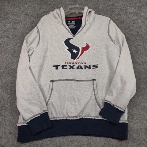 NFL Team Apparel Houston Texans Hoodie Sweatshirt Womens XL Gray Pockets Cover
