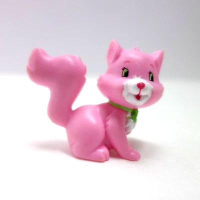 Strawberry Shortcake Custard Cat Pink Figure Cake Topper Toy 1.5" Tall Foto 1 de 4