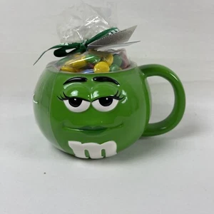 M&M Green Cup/Mug With Candy *New* 2004 - Picture 1 of 4