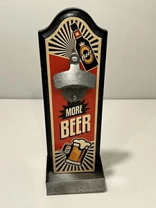 " More Beer " Wall Hanging Beer Opener - READ - Picture 1 of 9