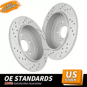 Rotores de freno traseros perforados para Jeep Commander Grand Cherokee 2006 2007 2008-2010 - Imagen 1 de 5