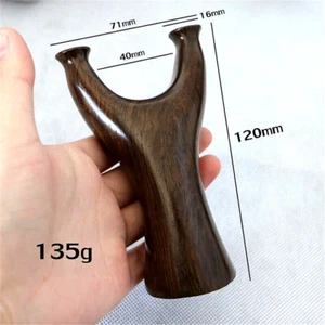 Solid Walnut Slingshot Kit - Handle - Bands - Pouch - Waxed Twine and Ammo NEW - Picture 1 of 9