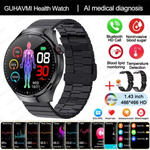 2025 New Nursing Grade Smart Watch Blood Oxygen Blood Lipid Uric Acid ECG+PPG Bo - Picture 1 of 12