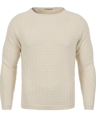 Suéter para hombre GANT RUGGER Off White Wave O Rama $165 nuevo con etiquetas Foto 1 de 4