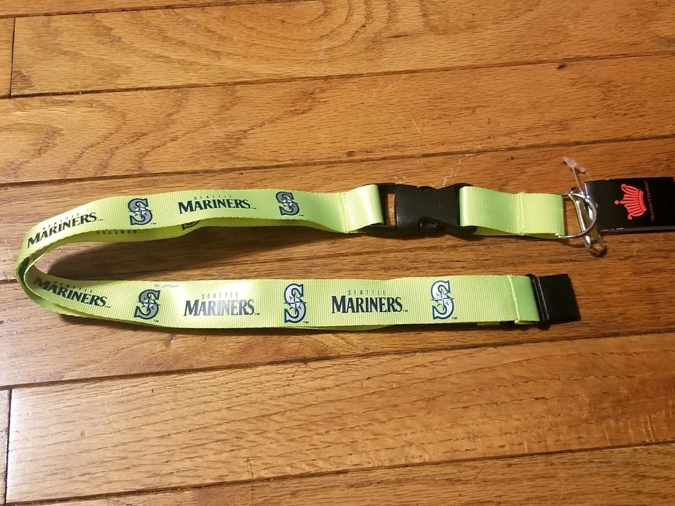 MLB Seattle Mariners Neon Green Breakaway Lanyard Keychain NWT Free Shipping - Image 1 of 1