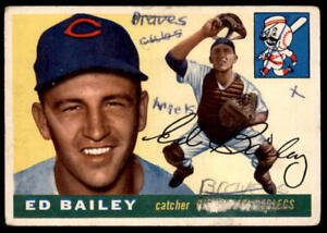 1955 Topps #69 Ed Bailey (writing) Poor