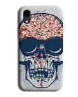 Colourful Floral Skull Phone Case Cover Stains Print Picture Face Skeleton E270 