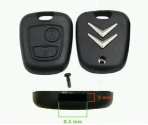 Chiave Guscio Cover Per Citroen C1 C2 C3 C4 C5 Xsara Saxo  Logo Citroen - Imagen 1 de 1