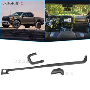 Matte Carbon For Ford F150 Raptor King Ranch 24+ Console Center Dash Strips Trim - Foto 1 di 12