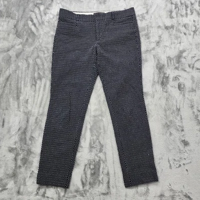 Брюки женские Banana Republic 4 черные белые стежок для приборной панели Sloan Fit средняя посадка узкие - Изображение 1 из 4