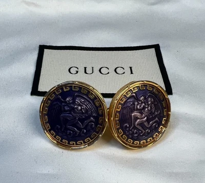 *VINTAGE* 70's Versace Cuff Links, Fashion, Retro, Rare - Изображение 1 из 4