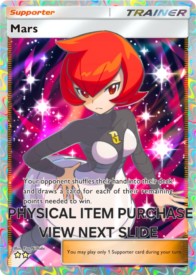 Pokemon Tcg Pocket Game Mars Trainer physical card Holo **SEE DESCRIPTION ** - Image 1 of 1