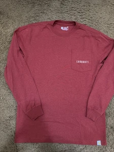 Camiseta Carhartt Suelta Calce Medio Manga Larga Suéter Bolsillo 105426 R66 Para Hombres Pequeña - Imagen 1 de 6