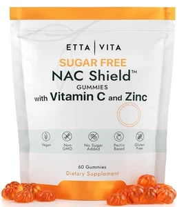 Gomitas NAC sin azúcar N-acetil cisteína, Vit. Soporte C, zinc, inmunológico y respiratorio - Imagen 1 de 5