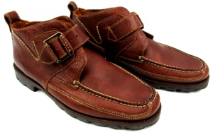 Cole Haan Mens Ankle Hiking Boots Brown Tan 9.5W Monk Strap 12835 Chukka Leather - Picture 1 of 14